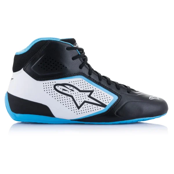 ALPINESTARS TECH-1 K START V2 SHOES - Black/White/Light Blue - Image 2