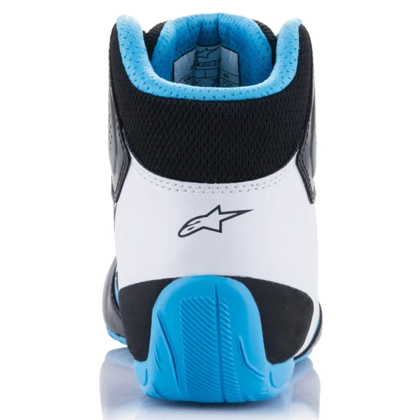 ALPINESTARS TECH-1 K START V2 SHOES - Black/White/Light Blue - Image 4