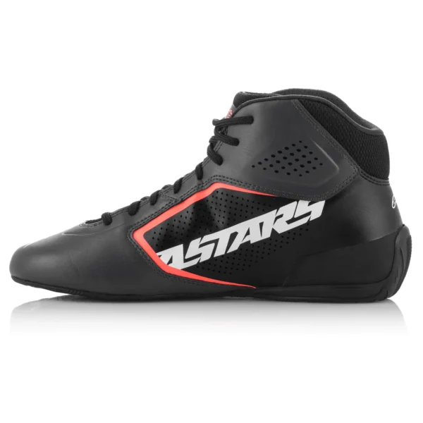 ALPINESTARS TECH-1 K START V2 SHOES - Black/White/Red Fluo - Image 3