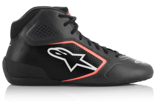 ALPINESTARS TECH-1 K START V2 SHOES - Black/White/Red Fluo - Image 2