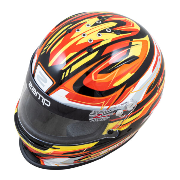 ZAMP RZ-42Y YOUTH SNELL CMR2016 - Black/Red/Orange - Image 2