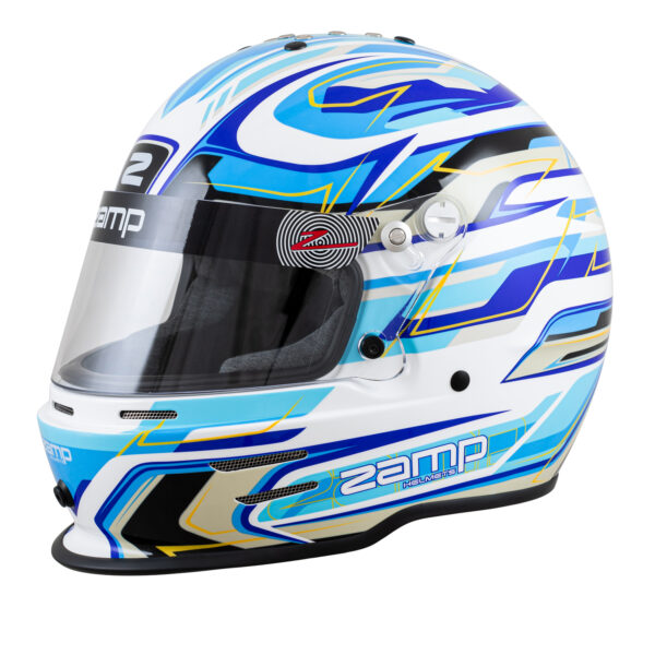 ZAMP RZ-42Y YOUTH SNELL CMR2016 - White/Blue/Light Blue - Image 2