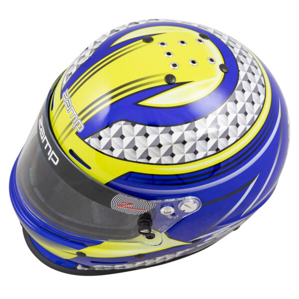 ZAMP RZ-62 GRAPHIC SNELL 2020 - Aramid Mix Blue/Green - Image 2